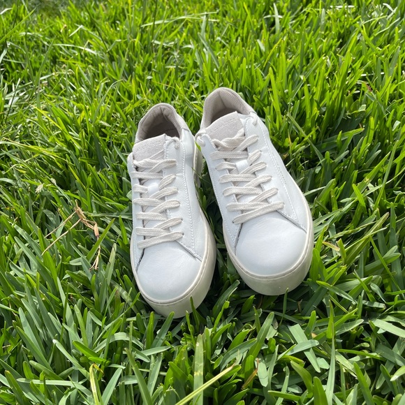 ALLSAINTS 'KLIP' LEATHER SNEAKERS women size 39 US 9 gently used - Picture 6 of 16